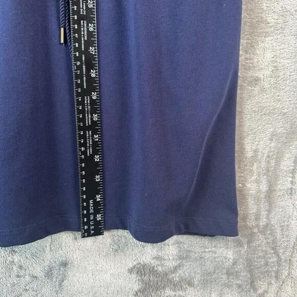 Ralph Lauren Sport Dress Small Blue Long Sleeve Drawstring Tie Waist - Picture 8 of 9